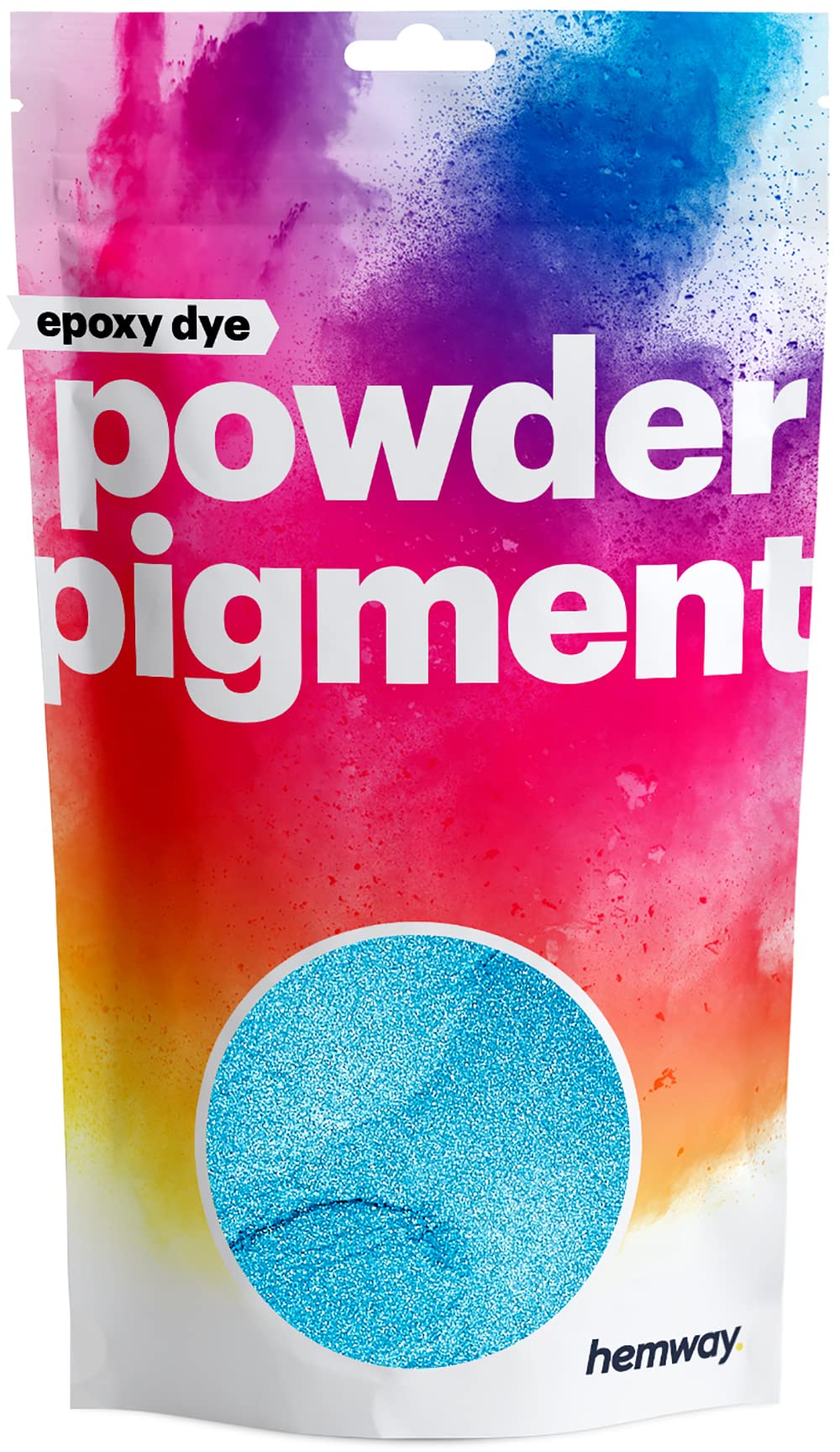 Hemway Epoxy Dye Powder Pigment Metallic Ocean Blue Powder 50g | Mica Pigment for Resin, Epoxy, Polyurethane Paint, Jewellery & Resin Floors, Colour Enhancement
