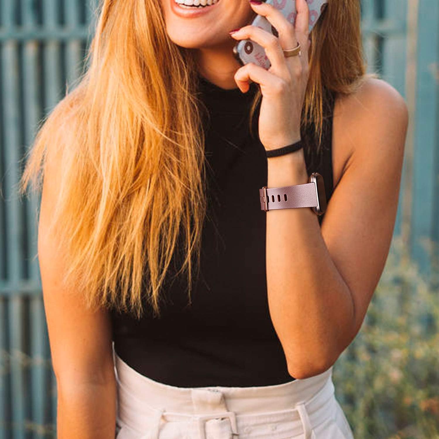 6 Pack Sport Bands Compatible with Fitbit Versa 2 / Fitbit Versa/Versa Lite/Versa SE, Classic Soft Silicone Replacement Wristbands for Fitbit Versa Smart Watch Women Men (6 Pack A, Small)