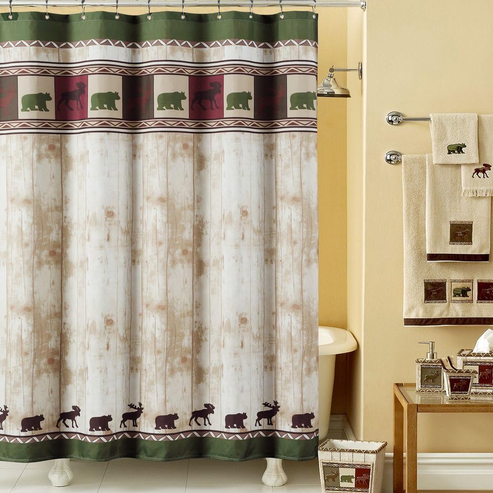 DS CURTAIN Woodland Vintage Bear Printed Waterproof