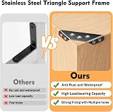 QINGHEC 12 Pcs Stainless Steel Corner Brackets Triangle Angle Furniture view 5