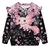 XXQGOMG Cartoon Sweatshits for Girls Casual Crewneck Pullover Hoddies Cute Graphic Fall Winter Tops