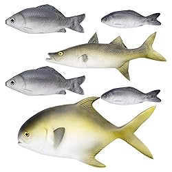 jiebor 6PCS Fake Fish Realistic Toy Artificial
