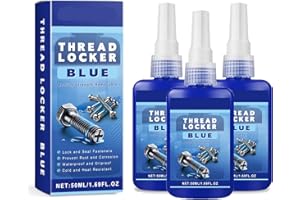 Thread Locker High Strength Medium Strength, 50ml Blue and 50ml Red, Lock Tight Threadlocker Prevent Nuts, Bolts and Screws t