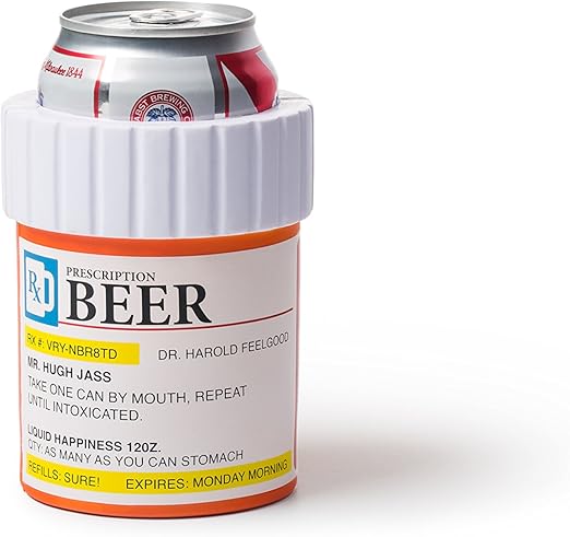 prescription bottle beer koozie