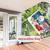 BigTree Christmas Flag 5x3 Ft Elk Sleigh Snowman Garden Banner view 5