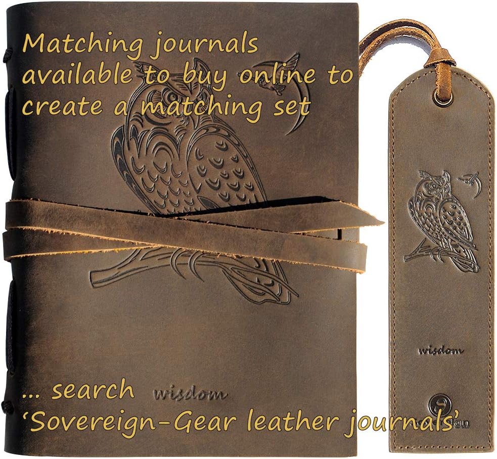 Leather Bookmark Handmade with Owl Design - Pack of 2 Genuine Leather Book Marks - Perfect Bookmarks for Men Women and Kids - Image 5