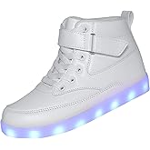Voovix Kids LED Light up Shoes USB Charging Flashing High-top Sneakers for Boys and Girls Child Unisex