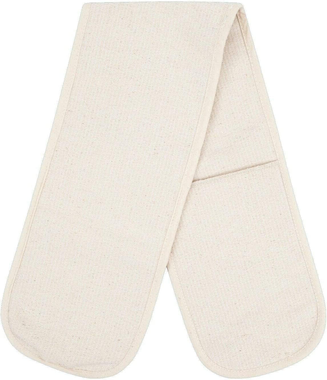 100% Cotton Oven Glove Double Sided Plain Home Kitchen Restaurant Catering Pot Holder Heat Resistant Mitt 3 Sizes by Molly Malou® (91 x 17 cm)