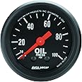 AUTO METER 2604 Z-Series Mechanical Oil Pressure Gauge, 2-1/16" (52.4mm)