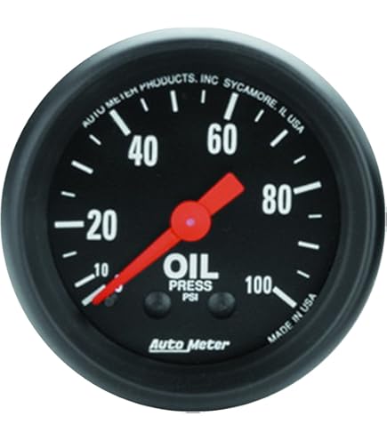 Auto Meter 5721 Phantom Mechanical Oil Pressure Gauge - 2.3125 Inch Dial, Kit With Fittings & Lights