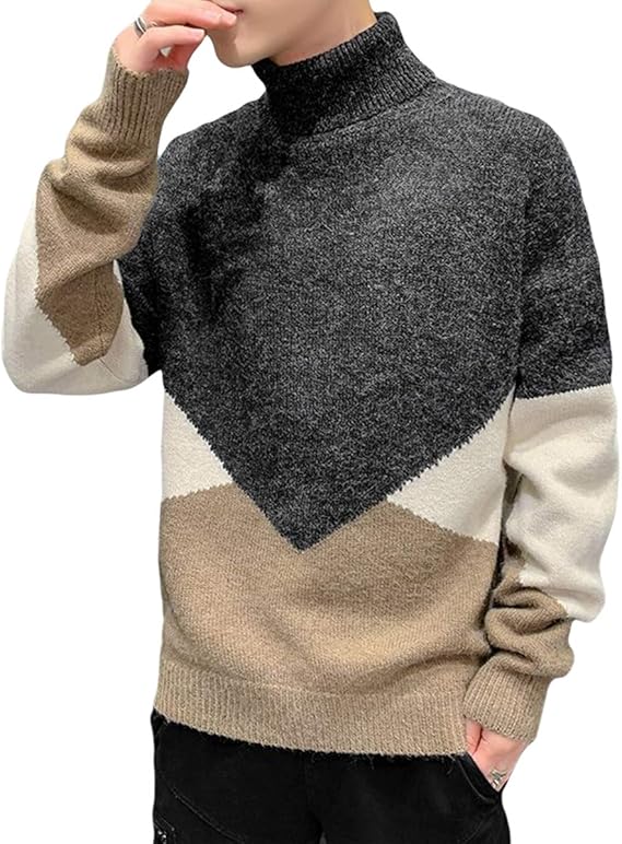 Amazon Viwox セーター メンズ ハイネック タートルネック メンズセーター 長袖 無地 おしゃれ カジュアル ニット 冬服 大きいサイズ 秋 冬 セーター 通販