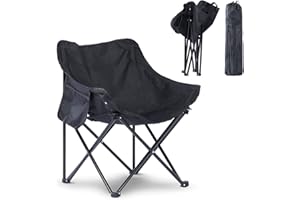 amocane Oversized Portable Sauna Chair, Fast Folding Chair with Carrying Bag for Personal Home Sauna (Black)