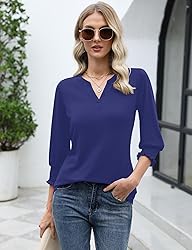 LOMON Women's 2025 Fashion Tops 3/4 Length Sleeve