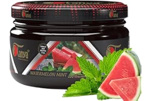 Tanya Herbal Hookah Molasses 100% Nicotine & Tobacco Free Shisha Hookah Flavors Fruit Mix Organic Shisha Flavors 50g Delicious Fruit Flavors (Watermelon Mint)