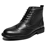 ArcBrothers Mens Dress Boots Fashion Black Oxford