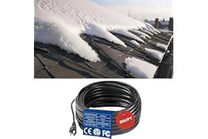 H&G lifestyles 8W/FT Roof Heat Cable for Roof and Gutters, Self-Regulating Heaters to Prevent Ice Dams,Heavy Duty Heat Tapes 