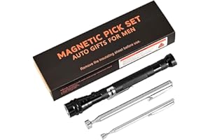 DAYSLIVES Cool Gadget Telescoping Magnetic Pickup Tool - set of 3 Extendable Magnet Tool with LED Flashlight Tool - Christmas Gifts Stocking Stuffers for Adults Men Dad Husband Father Mechanic Handyman Women