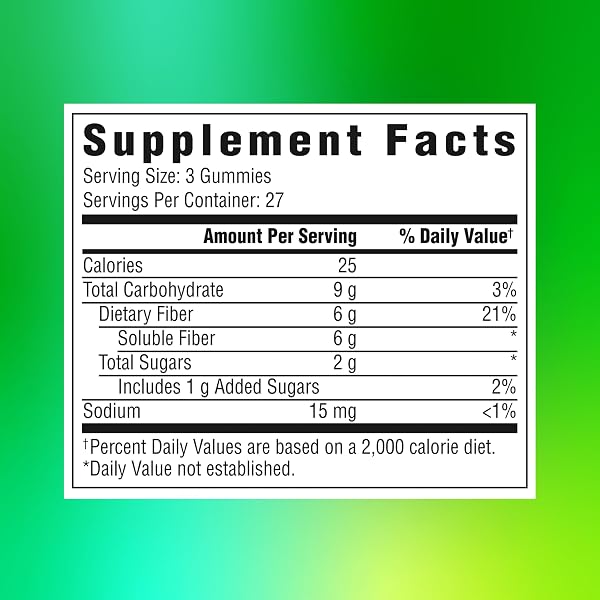 BENEFIBER PREBIOTIC FIBER SUPPLEMENT GUMMIES FOR DIGESTIVE HEALTH, ASSORTED FRUIT FLAVOR – 81 COUNT