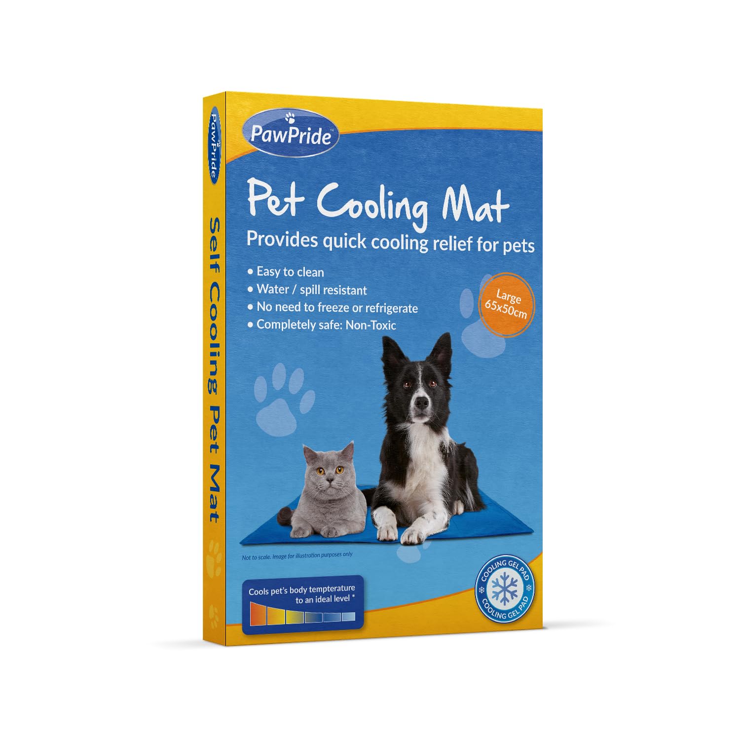 PawPride Dog Cooling Mat - Cooling Mat for Dogs - Pressure-activated Cool Gel Technology Cool Mat for Dogs - Dog Summer Essentials - Non Toxic - Large