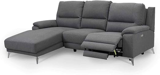 Decoinparis Canapé Dangle Relax électrique En Tissu Gris