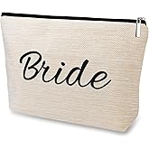 DJOLY Bridal Shower Gifts for Bride To Be Makeup Bag, Fiance Wedding Bachelorette Bride Engagement Gifts for Women Future Mrs, Bachelorette Party Accessories, Small Cosmetic Travel Zipper Pouch