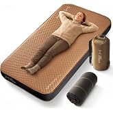 Lost Horizon Option3 Self-Inflating Foam Camping Mattress, Twin, 4.5" | Air &amp; Foam Comfort, Adjustable Firmness, R13 Insulation, All-season ready, Sleeping Pad with Pump