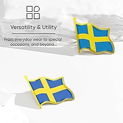 Sweden Flag Lapel Pin - Enamel Metal National Badge