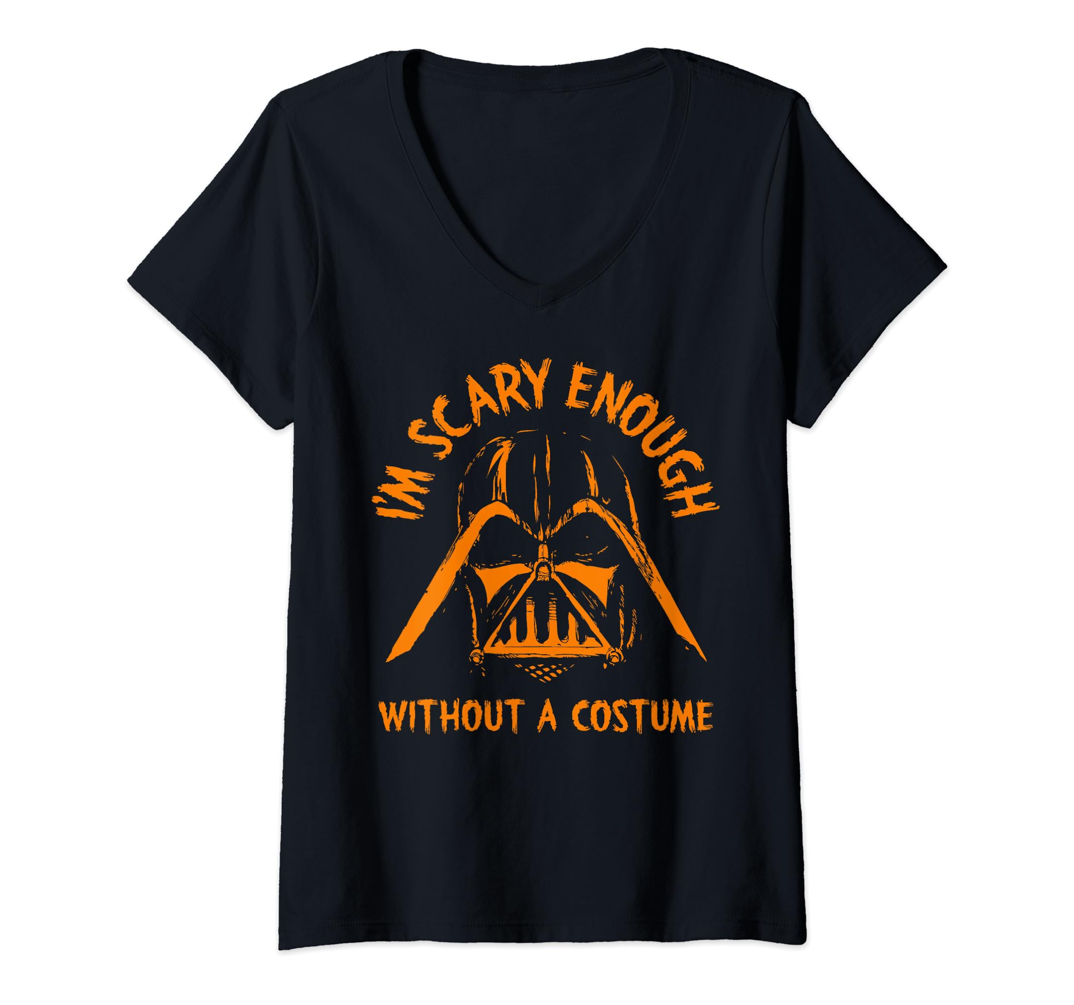 Star Wars Darth Vader Scary Enough With No Costume Halloween V-Neck T-Shirt