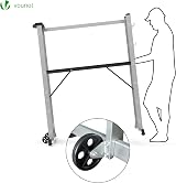 VOUNOT 3-in-1 Aluminium Scaffolding Ladder with Work Platform 120x40 cm view 3