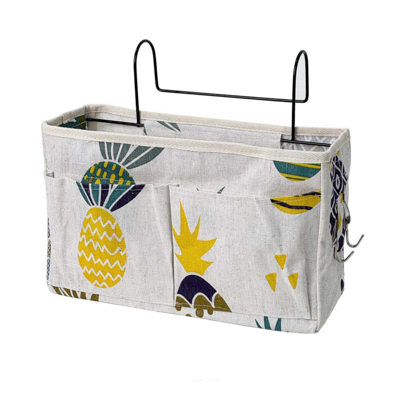 Lulullaby Dulau 1 Piece Bedside Hanging Storage Basket Bedside Organizer Hanging Storage Bag with 3 Pockets for Bunk Bed, Dorms, Bed Rails and Chair