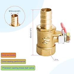 Aopin Ball Valve Brass G 3/8" Female x 8mm