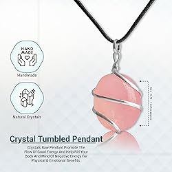 SUBYATH Rose Quartz Jewelry - Stone Pendant