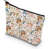 VAMSII Animated Movie Merch Canvas Makeup Bag Animated Movie Buff Gift Kawaii Bag (Loong cat)