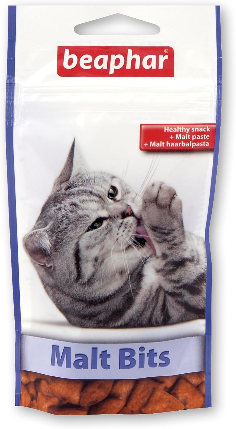 Beaphar Malt Bits Cats Treats 75 x Crunchy Malt Bits for Hairball Passage