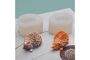 ASAISWO 2 Pcs Small Hedgehog Resin Mold Animal Mold Hedgehog Candle Mold Hedgehog Jewelry Resin Casting Molds Handmade Silicone Mold for Resin Candle Making Molds Craft Supplies 3D Mold Resin Mold