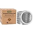 6 Pack 316 Stainless Steel One-Piece Sprouting Lids for Wide Mouth Mason Jar Ball Kerr - Strainer lids - Rust-Proof, BPA-free