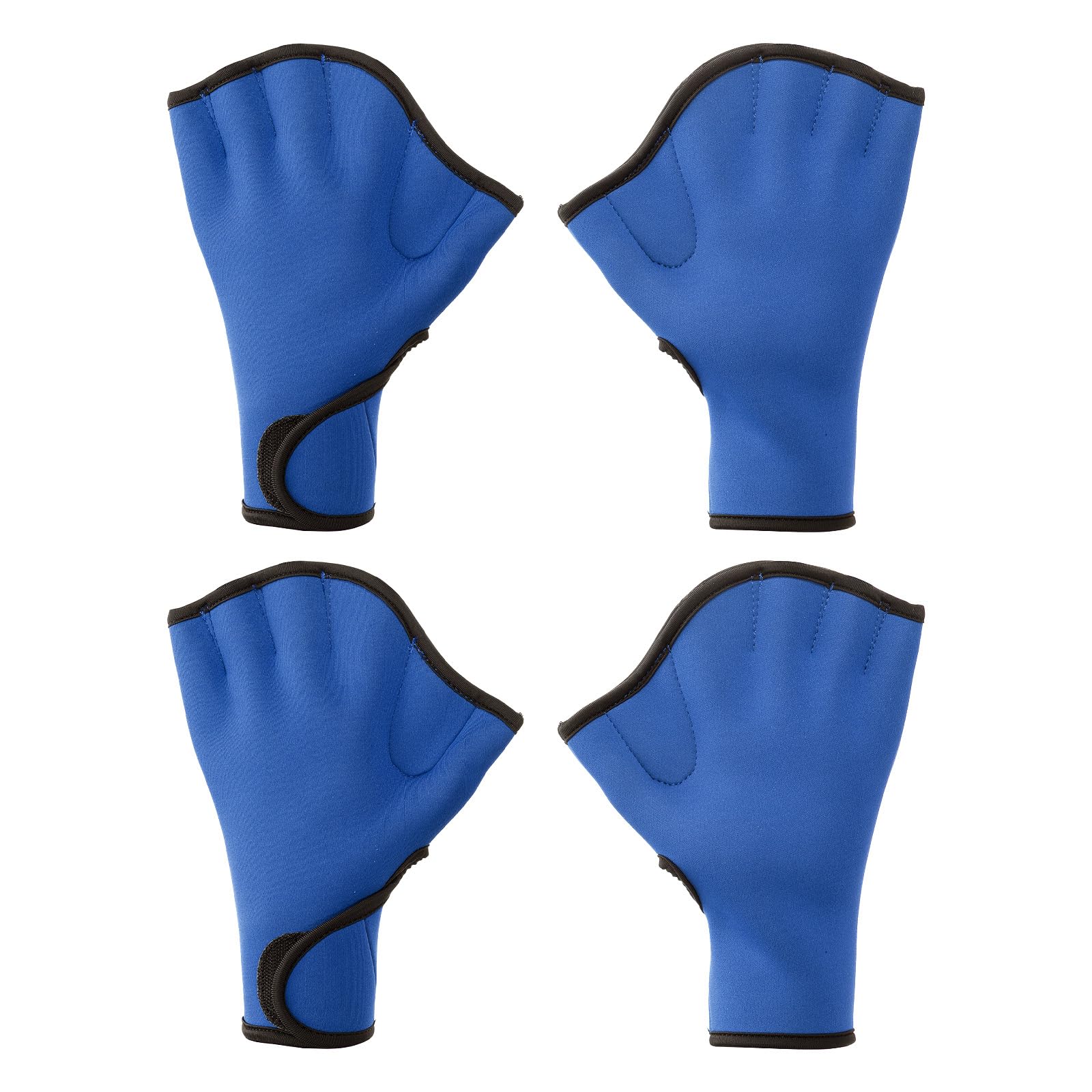 PATIKIL Swim Gloves, 2 Pair Webbed Swimming Gloves Aquatic Fitness Water Resistance Swim Hand Paddles for Women and Men Water Aerobics, S, Dark Blue