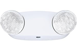 GRUENLICH LED Emergency Light, Exit Lighting Fixtures with 2 LED Bug Eye Heads and Back Up Batteries, UL 924 Qualified, 120/277 Voltage, 1-Pack