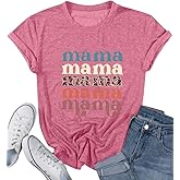 Womens Short Sleeve Summer Tops T Shirts Mama Shirt Casual Spring Fashion Mom Outfits Cute Trendy Clothes