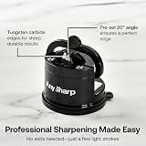 AnySharp Knife Sharpener Hands-Free PowerGrip Suction 20° Angled view 4