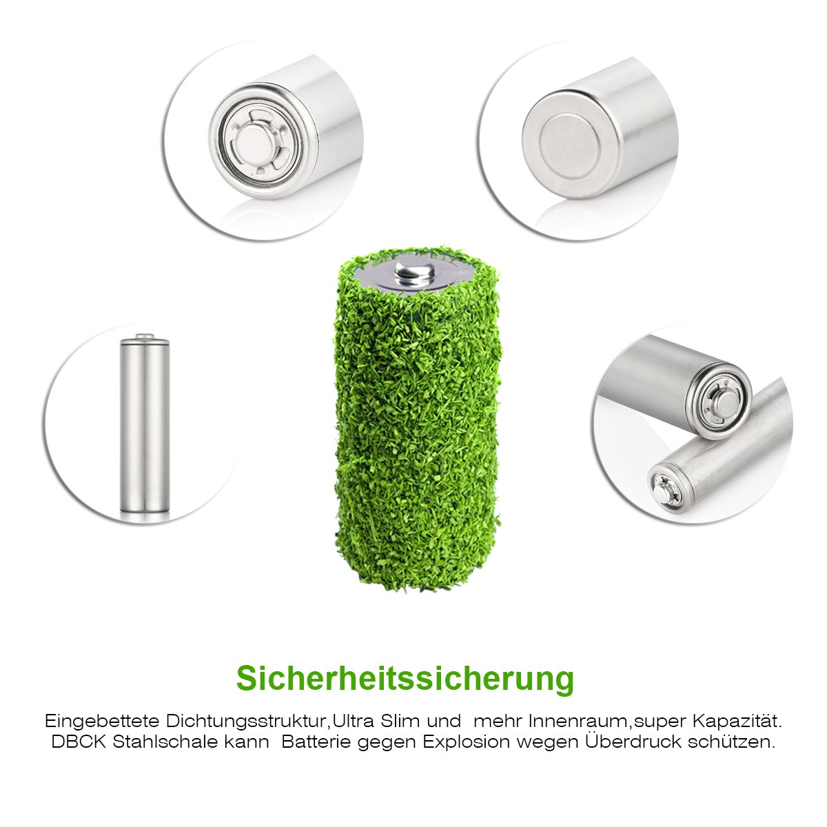 EBL 8er Pack 2800mAh wiederaufladbare Batterien AA Akku Ni-MH Akku 1200 Ladezyklen geringe Selbstentladung mit Aufbewahrungsbox