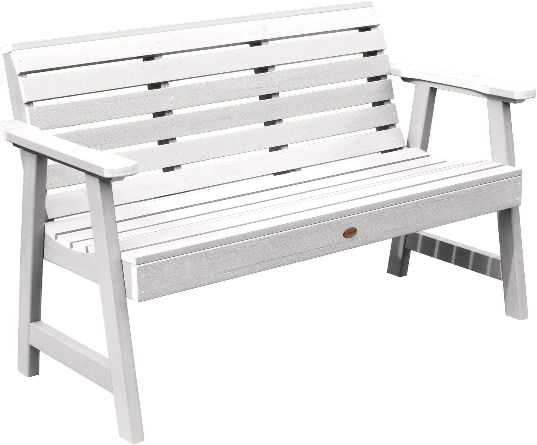 Highwood AD-BENW3-WHE Weatherly Garden Bench, 5 Feet, White