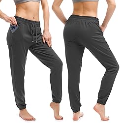 Walifrey Womens Joggers with Pockets, Drawstring