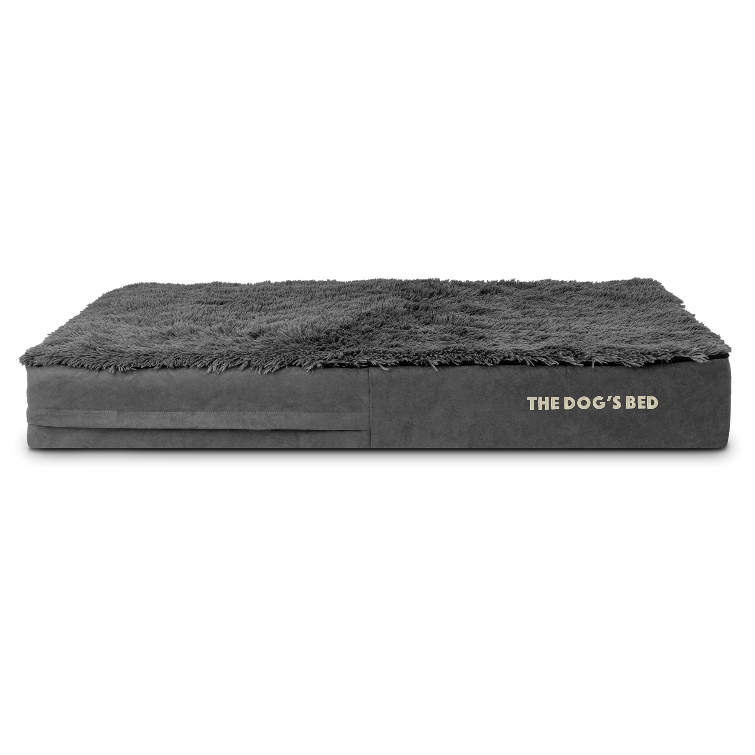 The Dog’s Bed Cover – Replacement Cover, Grey Fur, XL, 15cm