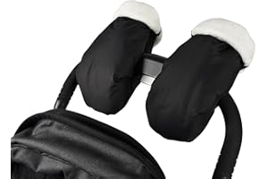 BEABA Waterproof Fleece Lined Universal Stroller Gloves, Hand Warmer Muff, Anti-Freeze Stroller Mittens for Handlebars, Winter Stroller Accessories, Baby Winter Essentials