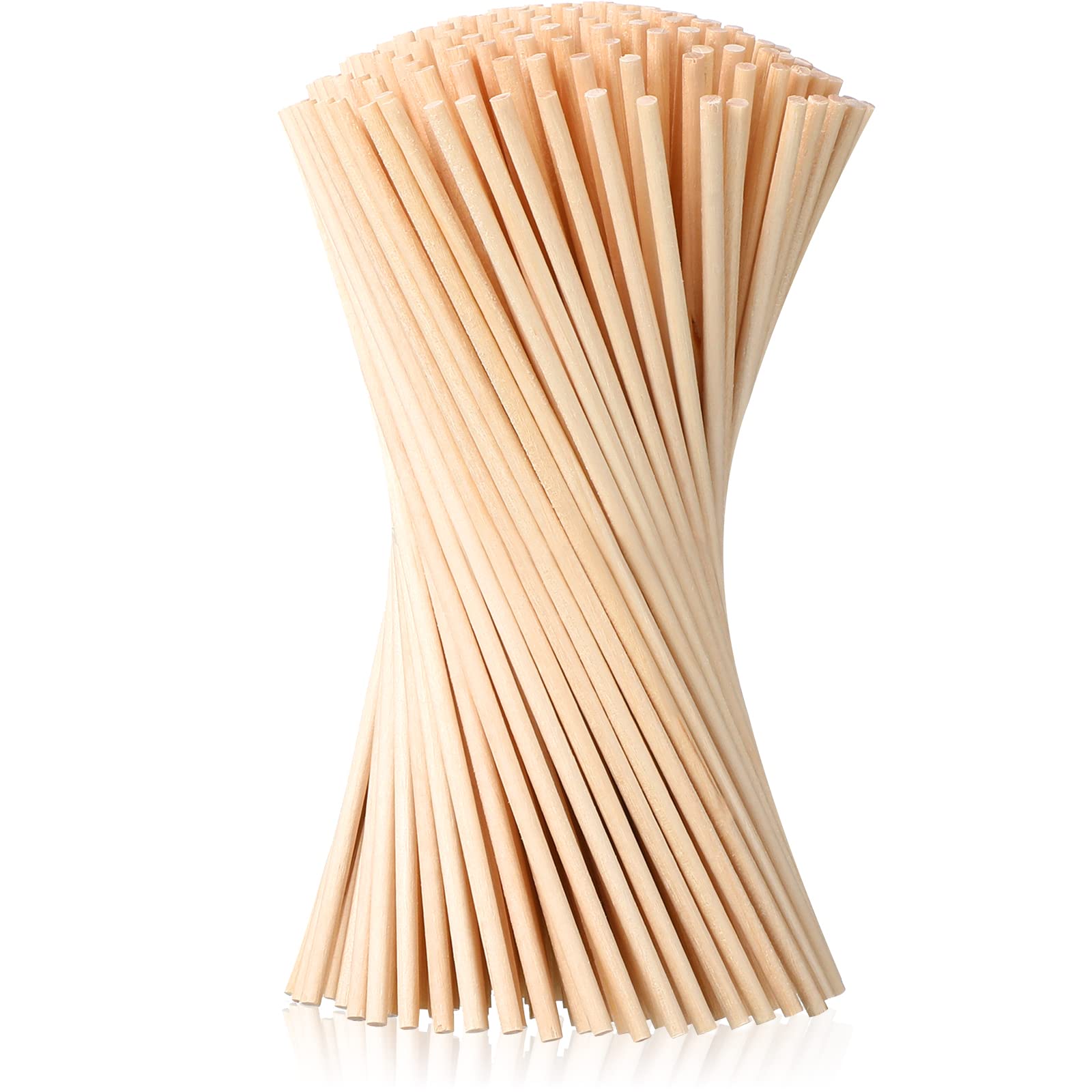 eBoot Unfinished Natural Wood Craft Dowel Rods 100 Pack (6 x 1/8 Inch)