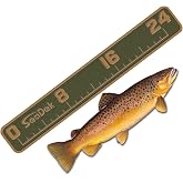 USATuff SeaDek EVA Foam Fish Measuring Ruler for Boat, Fishing, Kayak | Adhesive Backing Peel &amp; Stick - 24" OliveGreen-Mocha