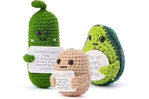 Hroevc Crochet Kit for Beginners, Beginner Crochet Kit for Adults, Positive Potato/Pickle/Avocado for Learn to Crochet kit, K
