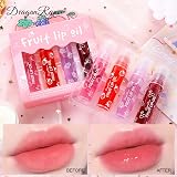 Pakivs 4 Pcs Fruit Lip Gloss Set Transparent Moisturizing Plumper Rolling Ball view 2