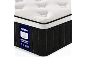 Anyhot,Queen Mattress,10 Inch Medium Firm Hybrid Bed Mattresses,Queen Mattress Size with High Density Foam and Independent Pocket Springs,Release Pressure,Cool and Breathable